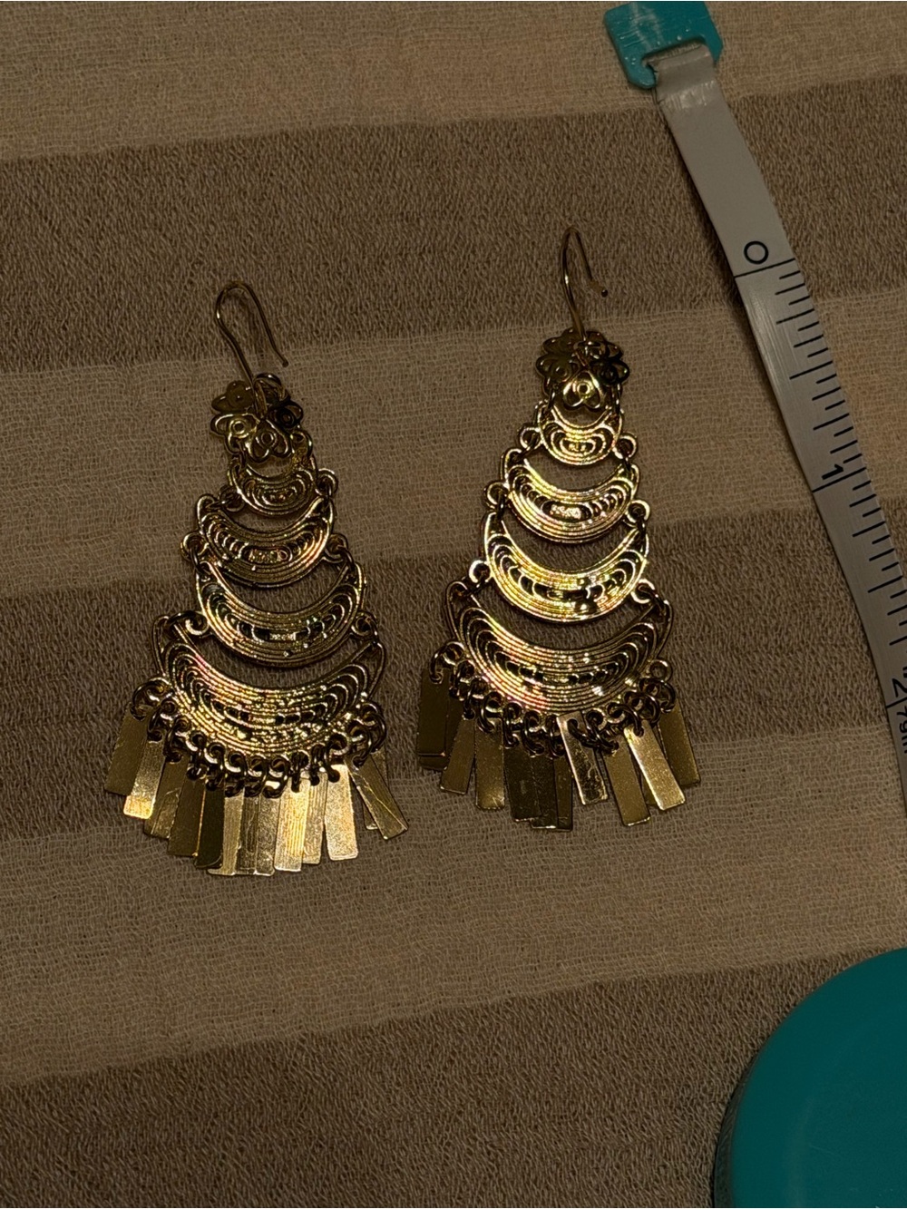 Gold filled Statement Mexican filigree Earrings - Women Jewelry